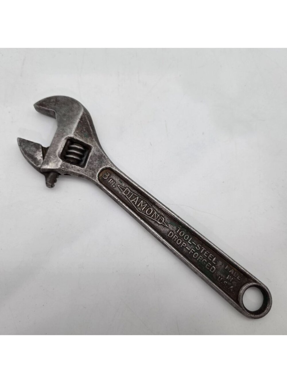 8-Inch Diamond Calk Horseshoe Co. Adjustable Wrench Drop Forged Steel Made In US